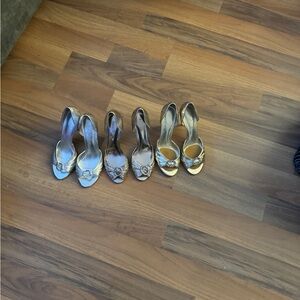 Aldo Women's Gold and Silver Heels Collection